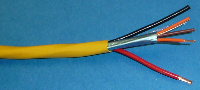 9020126 Yellow Somfy SDN Non-Plenum Control Cable