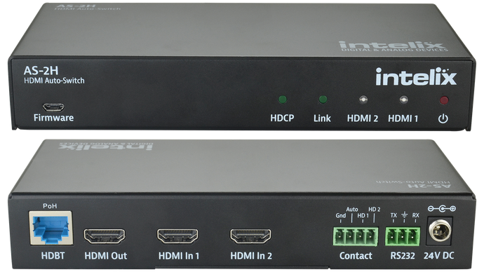 AS-2H Dual HDMI Auto-Switcher with HDMI & HDBaseT Output