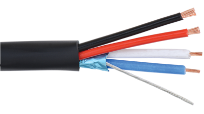 AXLINK Black AMX systems Universal Control 22 AWG 1 pair shielded and 18 AWG 2 conductor composite cable