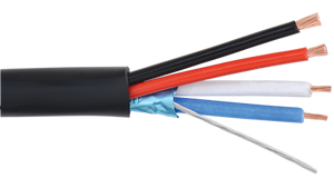 AXLINK-P-250 Black AMX systems Universal Control 22 AWG 1 pair shielded and 18 AWG 2 conductor composite plenum cable