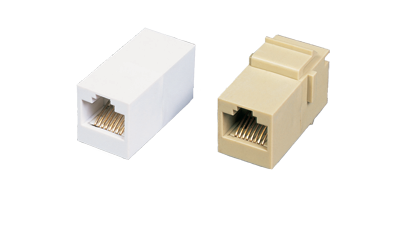 CP-8-WH Keystone style RJ45 in-line coupler for Category 5e U/UTP LAN