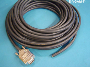 D-VGAM-T-50 50' Liberty Manufactured Plenum rated VGA male to non-terminated cable for RGBHV