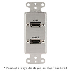Covid Decora, (2) HDMI Black Anod Part No. D1217P-BA