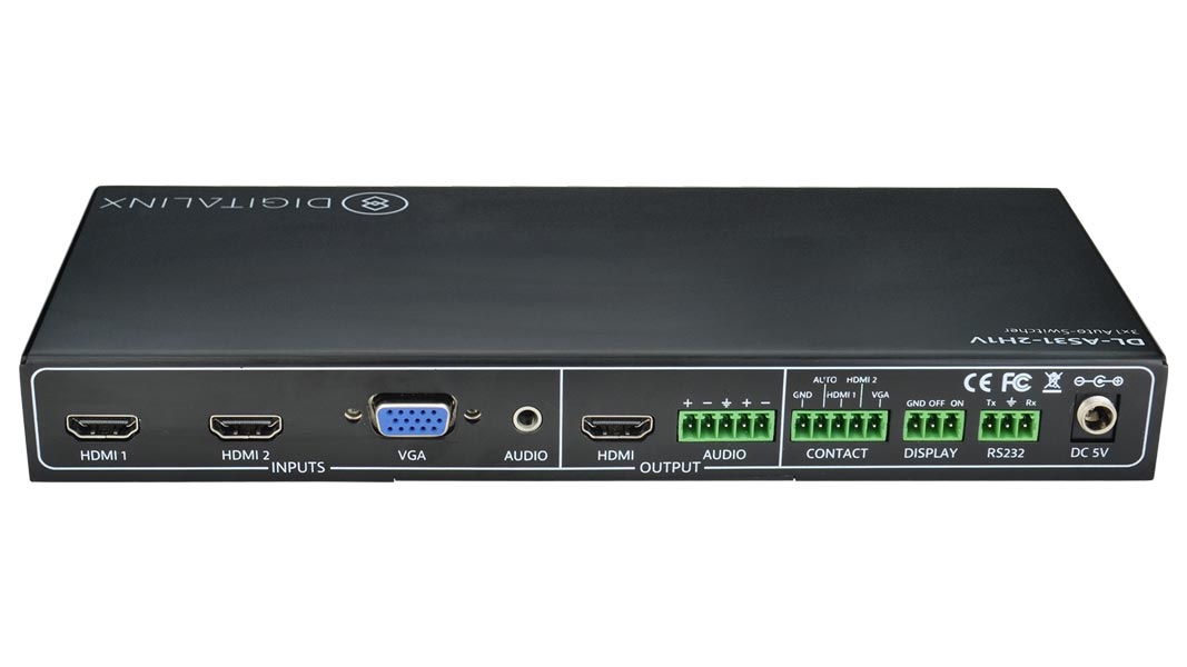 DL-AS31-2H1V 3x1 Auto Switcher - 2 HDMI and 1 VGA w/audio Input