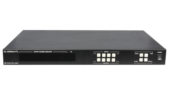 DL-HDM44-FS 4x4 HDMI matrix with Fast switching and scaling per output up to 4K