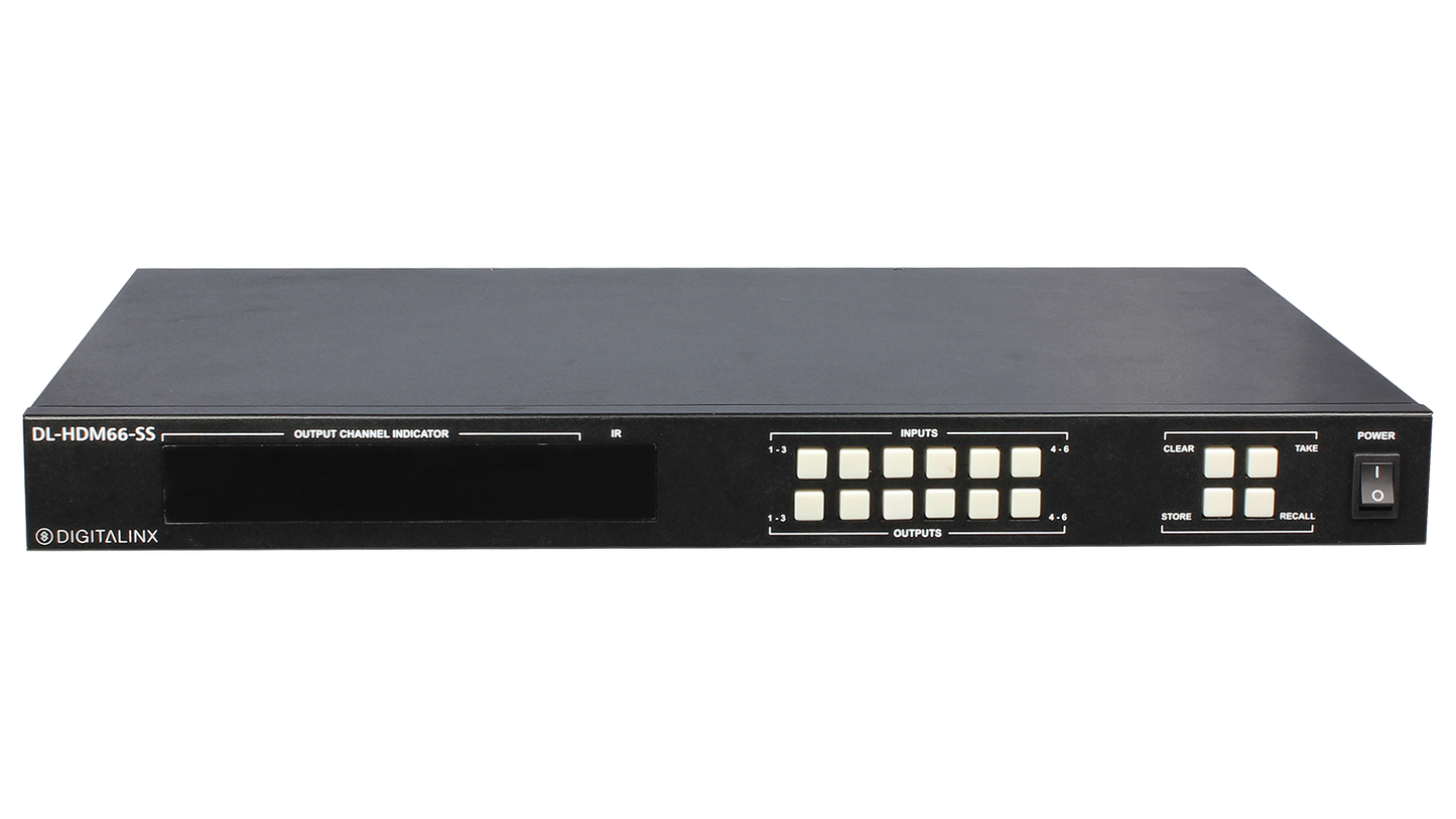 DL-HDM66-SS 6x6 HDMI matrix HDMI 2.0, HDCP 2.2 compliant