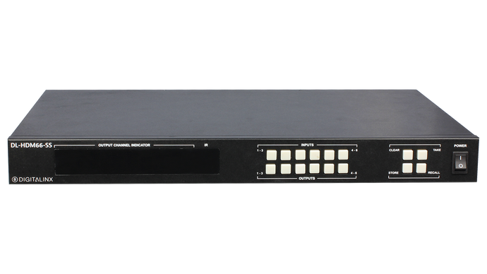 DL-HDM66-SS-BSTK 6X6 HDMI SWITCHER 4K HDCP 2.2