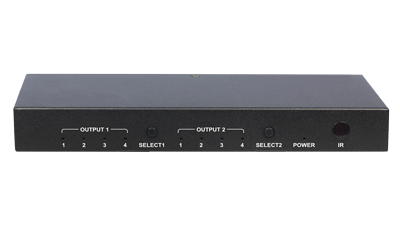 DL-S42 4x2 4K HDMI Matrix Switch with audio de-embedding and IR and pushbutton control