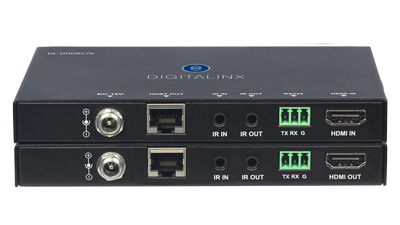 DL-UHDRC70 DigitaLinx HDBaseT TX/RX Set with reclocking feature for cable box and media player compatibility