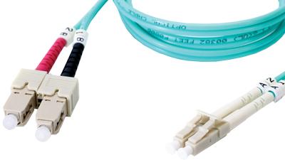 DMM10LCSC-001M 3.3' Duplex Fiber Optic Patch cable OM3 Laser Optimized Multimode LC-SC