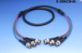 E-3BNCM-M-100 100' Liberty molded Component Video interconnect listed for in-wall use