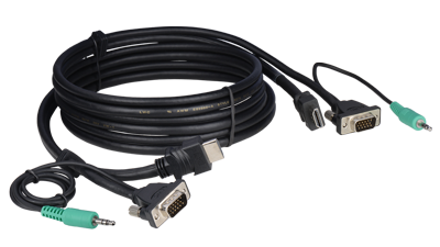E-HDVAM-M-10 10' Tabletop HDMI, VGA and Audio hybrid cables