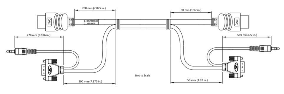 E-HDVAM-M-15 15' Tabletop HDMI, VGA and Audio hybrid cables