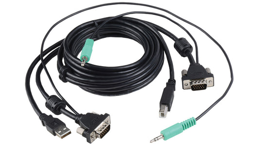 E-MVGAPM-M-6 6' Micro VGA and Audio with USB control single cable