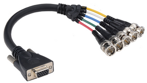 E-VGAF-5BNCM-1 1' Liberty Premium Molded VGA female to 5 BNC male cable