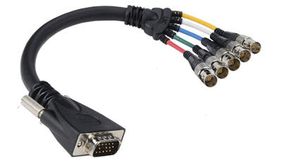 E-VGAM-5BNCF-1 1' Liberty Premium Molded VGA male to 5 BNC female cable