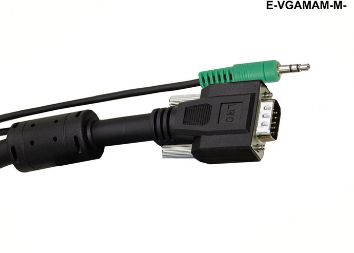 E-VGAMAM-M-15 15' Liberty Premium Molded VGA with PC Stereo Audio cable