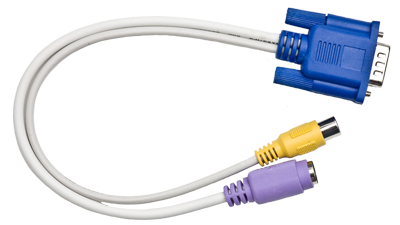 FLX-RBOCB Composite and S-Video to VGA adaptor cable for use with FLX-RI4 cards