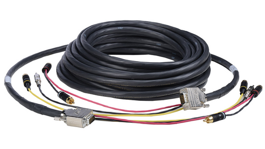 G-2V2A-B1-25 25' Liberty Manufactured VGA+3.5TRS and Triplex RCA Audio/Video Plenum cable