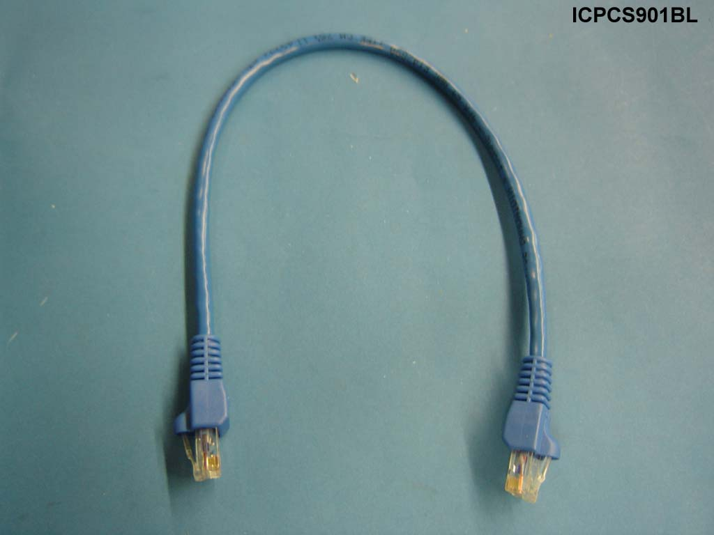 PCE5B001BL 1' LAN Solutions Category 5e U/UTP pre-made patch cable