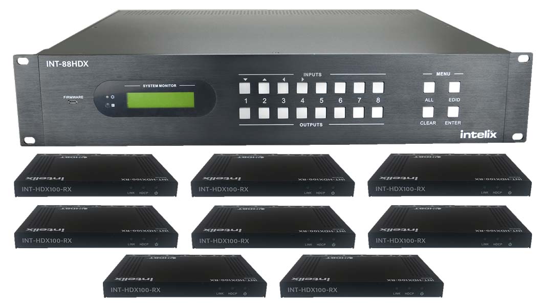 Intelix INT-88HDX-KIT 8x8 HDBaseT matrix kit