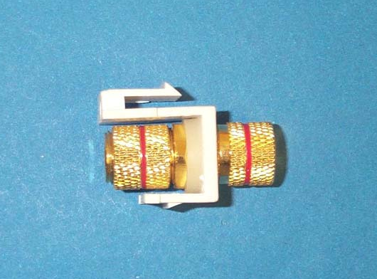 ISK-BJ-WHG-RED Keystone compatible  Speaker Banana inserts