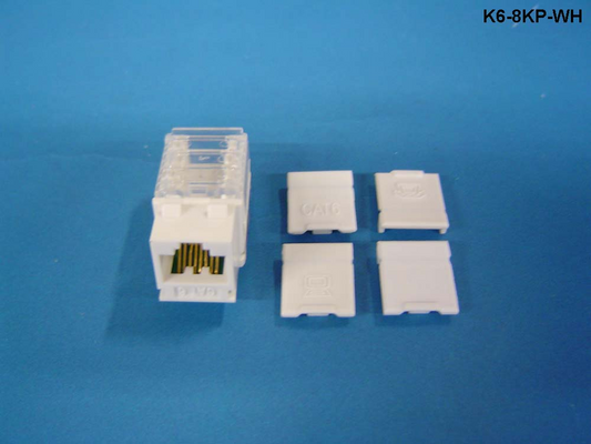 K6-8KP-WH Keystone compatible Category 6 U/UTP 90 degree punch down inserts