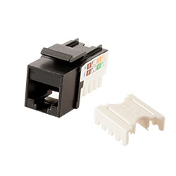 Covid Keystone, Cat 5e, RJ45 Punchdown, Black Part No. KEY-C5-PD-BK