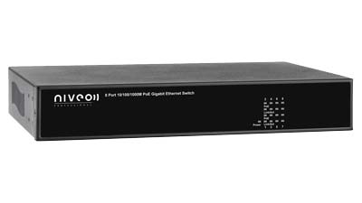 NGSE8H-AV Niveo 8-port PoE+ Rear Facing Gigabit Network Switch