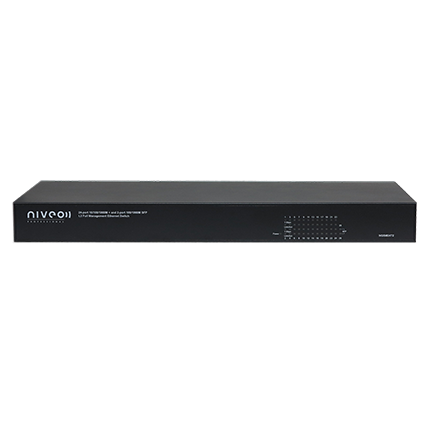 NGSME24T2H-AV 24-port Full Layer 2+ Management, plus 2 SFP open slot, PoE+ (500W) Rear Facing Switch