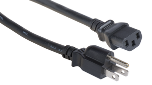 P15A-15P-C13-03 3' Economy UL listed NEMA 5-15P to IEC 60320 C13 14 AWG 15 Amp Power Cords