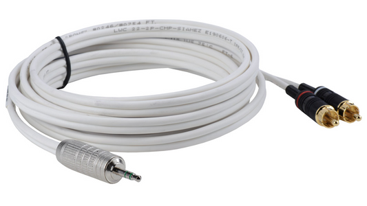 P222P-3.5SM-2RCAM-10 10' Liberty Manufactured 3.5mm TRS to Duplex RCA plenum audio cable