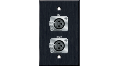 PC-G1320-E-S-B Panelcrafters precision manufactured dual XLR 3-Pin female solder back