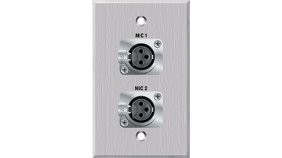 PC-G1320-E-S-C Panelcrafters precision manufactured dual XLR 3-Pin female solder back