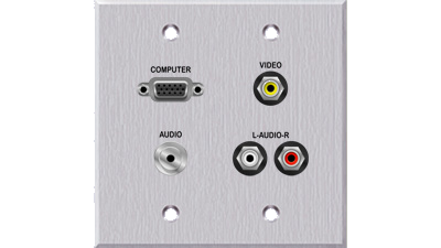 PC-G2020-E-P-C Panelcrafters precision manufactured VGA+3.5TRS and Triplex RCA A/V pass through