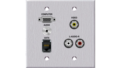 PC-G2120-E-P-C Panelcrafters precision manufactured VGA+3.5TRS, Triplex RCA A/V, and LAN pass through