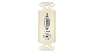 PCD-5100-P-A Decorator format VGA and 3.5mm Stereo pass through plate insert