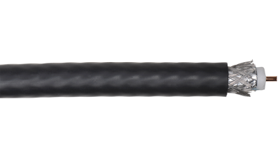RG11-CATV-BLK Black RG11 CCS dual shielded coaxial cable swept to 3.0 GHz