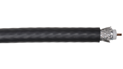 RG11-CATV-BLK-500 Black RG11 CCS dual shielded coaxial cable swept to 3.0 GHz