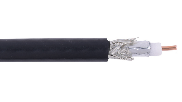 RG58-CMR-BLK Black Microwave and Wireless RF195 RG58 solid dual shield cable