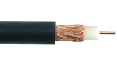 RG59-CCTV-CM-BLK Black Baseband video RG59 non-plenum coaxial cable