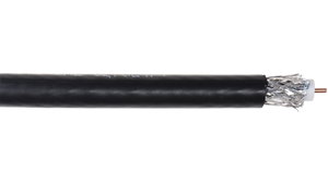 RG6-CM-BLK-500 Black RG6 CCS dual shielded coaxial cable swept to 3.0 GHz