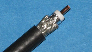 RG8-CMR-BLK Black Microwave and Wireless RF400 RG8 solid dual shield cable
