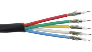 RGB5C-25-CMP-500 Black RGB 5 x 25 AWG solid mini high resolution coaxial video plenum cable