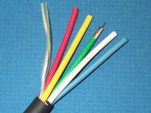 RGB5C-25-US-CM-500 Black Made in USA RGB 5 x 25 AWG solid mini high resolution coaxial video cable