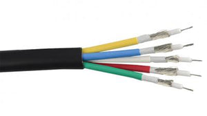 RGB5C-PLN Black RGB 5 x 26 AWG stranded mini high resolution coaxial video plenum cable