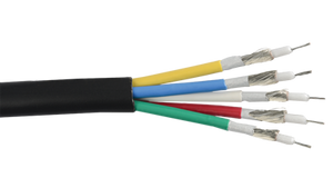 RGB5C-PLN-500 Black RGB 5 x 26 AWG stranded mini high resolution coaxial video plenum cable