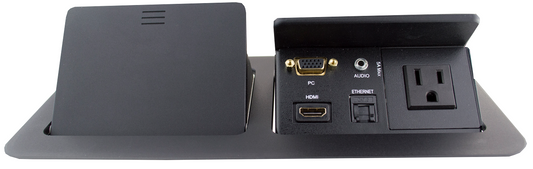 TDPB-2V1AD-B Liberty Dual Square Table Box with HDMI VGA Audio Network and Power
