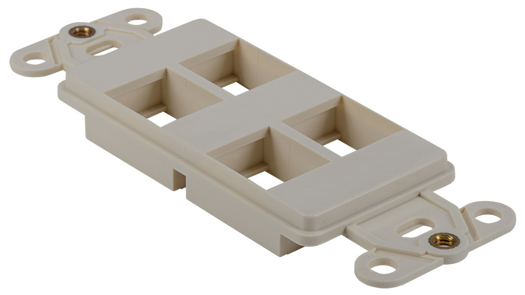 WJ-DEC4-WH Keystone Decorator Style 4-port faceplate insert