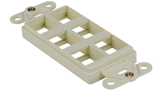 WJ-DEC6-WH Keystone Decorator Style 6-port faceplate insert